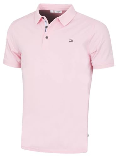 Calvin Klein Polo Golf 3 Botones Campus Hombre - Rosa Bebe Deporte - M