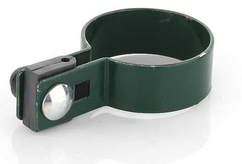 Endschelle rund im SET ∅42mm - Grün Zaunschelle für Zaunpfosten - Befestigung von Gitterstabmatten - Zaunschellen Schelle Strebenschelle Pfostenschelle
