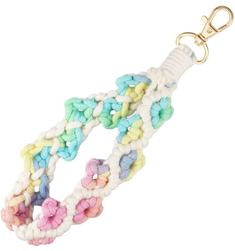 EEEKit Makramee Schlüsselanhänger, Boho Makramee Handgelenk Schlüsselanhänger, Armband-Handgelenkband Für Frauen