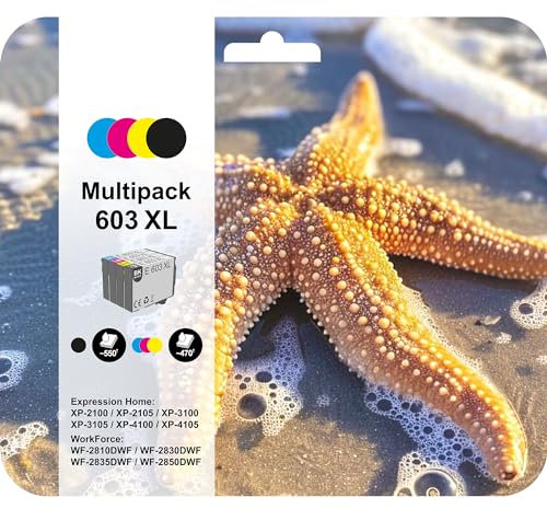 ink 24 Smart Drucken Ink24 603 Tinte Seestern Multipack 4-farbig Standard, WF-2820DWF WF-2830DWF WF-2840DWF WF-2850DWF XP-2100 XP-2150 XP-3100 XP-3150 XP-4100 XP-4150