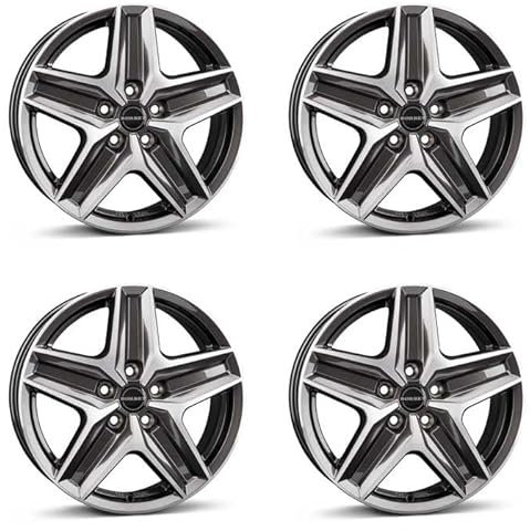4x Borbet Felgen CWZ 7.5x18 ET53 5x130 mistral anthracite glossy polished kompatibel mit Citroën Jumper