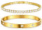 Simllyda 18K Edelstahl Armkette Damen Armbänder, 2Pcs Armband für Frauen 6mm Breit 17/19cm Schmuck Geschenk Gold Silber für Mama Freund Tochter