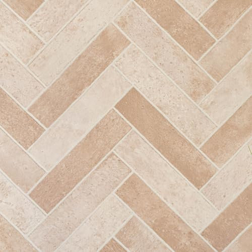 Terracotta Tile Parquet Effect Magic Vinyl Flooring 2.8mm Thick Lino Roll Bathroom Kitchen (2m Wide x 2m Long)