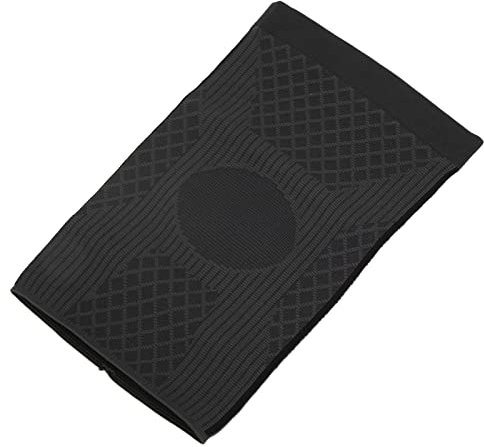 Nimomo Ginocchiere elastiche in maglia, ginocchiere elastiche in tessuto di nylon per basket e pallavolo, ginocchiera sportiva traspirante, vestibilità regolabile, nero