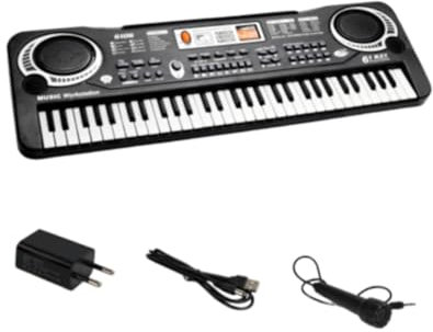 Luwecf Bambini Tastiera Pianoforte Strumento Musicale 61 Tasti Festa Regalo Musica Giocattolo educativo per Bambini Bambini età 3 4 5 6 7 8 9 Anni
