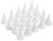 HOODANCOS 20 Pièces Clous De Support Coupe-feu Poste Gel Résister Sculpture De Potier Pour Adultes Portable Pilotis Argile Et Four Tampon Glaçage Rochet Émaux Oxyde D'aluminium Blanche