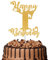1Pc Happy 1st Birthday Cake Topper Glitter Cheers to 1 Year Cake Topper 1 Fabulous Cake Decoration for Happy 1st Birthday Party Cake Decorations Supplies Gold