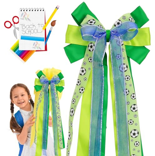 Zidoley Schultütenschleife Schleife Schultüte Bastelset für Mädchen Zuckertüten Deko Schleife Meerjungfrau Schultüte Schleife Zuckertütenschleife Schulanfang Junge Einschulung - 60×20cm (Grün)