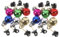VICASKY 12 Pièces Décoration de Noël Clips à Barbe avec Boules Colorées Rose Vert Bleu Ornements Festifs pour Barbe de Noël de Décoration pour Fêtes et Événements