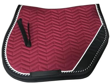 WSQHAO Reiten Sattel Pad Voll Baumwolle Tuch Futter Springen Kissen Dekorieren Cord Für Den Pferderücken(Burgundy)