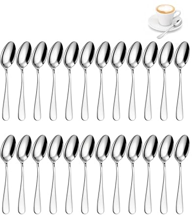 24 Pezzi cucchiaini da caffè, acciaio inox, 13,5 cm