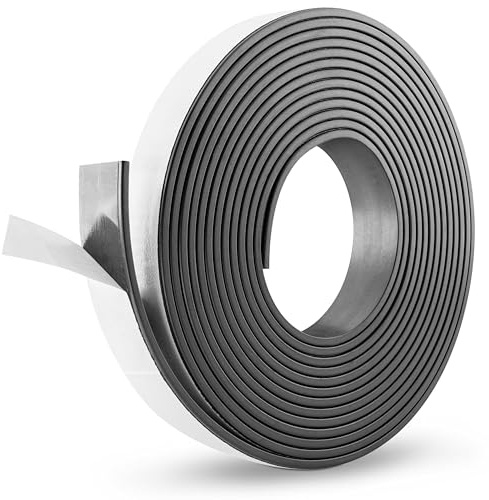 Poppstar Magnetklebeband selbstklebend, 3m x 1,5cm x 2mm, schwarz