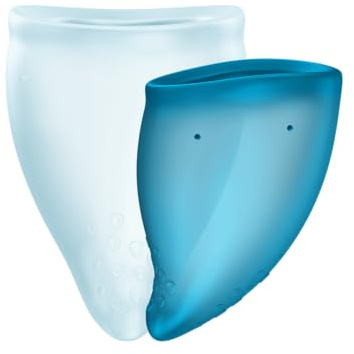 Fun Factory Fun Cup Explore Kit | bis 12 Std. Schutz | Zubehör | 30 ml | Menstruationstasse 2er Set 20 & 30 ml | Periodentasse aus körperfreundlichem Silikon | wiederverwendbar