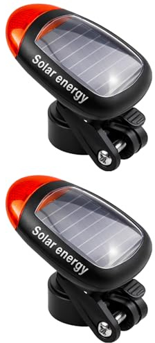 Deskium Solar-Rücklicht, 2 Stück, 3 Lichtmodi, für Mountain Road S, passend für 2,2-3,1 cm Sattelstützen, keine Batterie