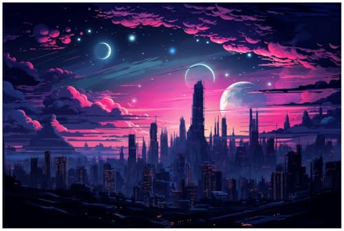 Wallario Küchenrückwand selbstklebend 90 x 60 cm, Motiv: Galaxie in der Abenddämmerung | Spritzschutz abwischbar & pflegeleicht