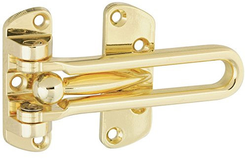 National Hardware N199-679 Door Security Guard in Brass, 3/8 x 6