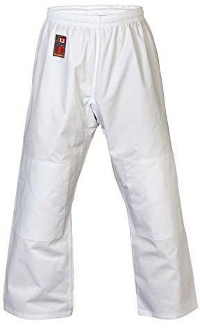 Ju-Sports to start Judohose weiß - Gi Hose für Erwachsene & Kinder mit Gummibund, 100% Baumwolle, Verstärkter Kniebereich, Auch als Karatehose geeignet