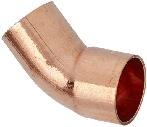 Cornat Löt-Bogen 45 Grad Kupfer, 1 Muffe, A, B 15 mm, 10/1 Stück, T564015, Bronze