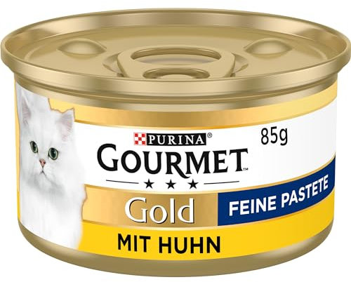 Gourmet PURINA GOURMET Gold Feine Pastete Katzenfutter nass, mit Huhn, 12er Pack (12 x 85g)