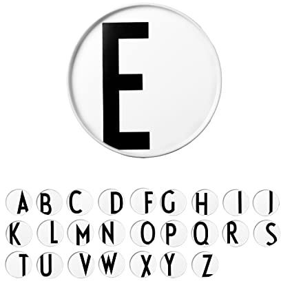 Design Letters Buchstaben Teller Weiß (A-Z) | Weihnachtsdeko, Weihnachtsgeschenke für Frauen, Männer | Tisch deko | Porzellan Geschirr, Snackteller, Weihnachtsteller | Kuchenteller, Deko Teller
