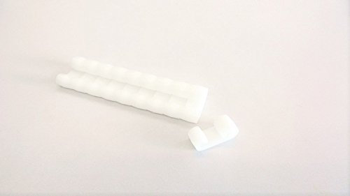 10 X Expander doppio gancio di plastica bianca 50 X 20 mm per camion Plane abspann gancio