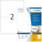HERMA 10314 Universal Etiketten ablösbar, 100 Blatt, 199,6 x 143,5 mm, 2 pro A4 Bogen, 200 Stück, selbstklebend, bedruckbar, matt, blanko Papier Klebeetiketten Aufkleber, weiß