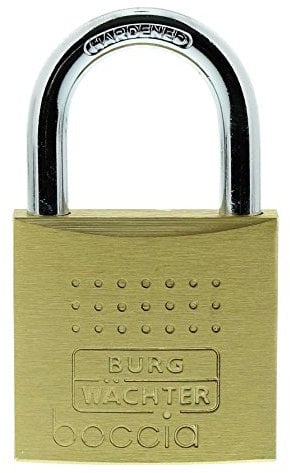 BURG-WÄCHTER, Padlock, 8 mm Shackle, 2 Keys, Cut Resistant, Boccia 450 50 SB