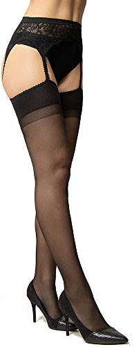 Trasparenze Strapsstrumpfhose BELLE EPOQUE Schwarz 2 (38/40)