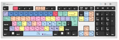 LogicKeyboard LKB-PPROCC-AJPU-UK Adobe Premiere Pro CC PC Slim Tastatur Silber