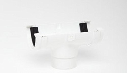 Grondaia bianca uscita corsa mezzo tondo per capannone, veranda, portico, ecc mini grondaie 75 mm e 53 mm tubi di scarico