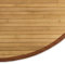 Homestyle4u 364, Bambusteppich rund 180 cm Bambusmatte Bad Teppich rutschfest braun mit Bordüre