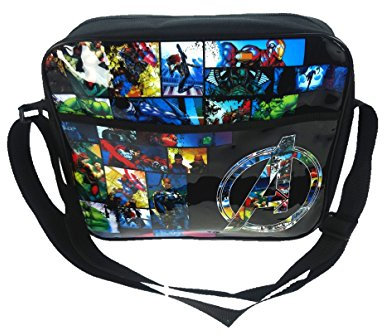 Marvel Courier Messenger Bag, 34 cm, Black