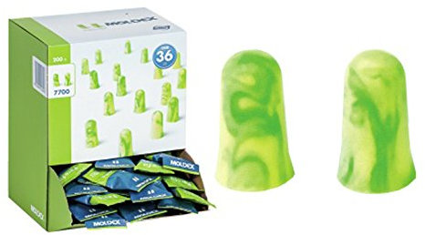 Moldex 770001 Pura-Fit Earplugs, SNR 36 (Pack of 200)