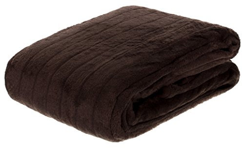 Brandsseller Felldecke 180x220 cm Kuscheldecke Nerzfelloptik - Braun