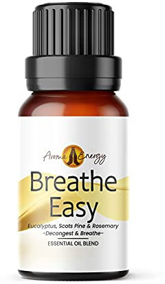 Breathe Easy Life Oil (10ml) - Blend of Eucalyptus, Scots Pine & Rosemary Pure & Natural Essential Oils (Use with Aromatherapy Diffuser, Burner, During Yoga, Meditation, Massage, Bath)
