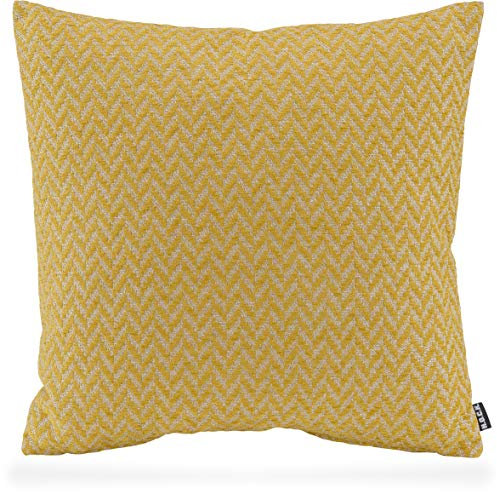 H.O.C.K. Zircono Kissen inkl. Füllung Dekokissen Zierkissen in verschiedenen Größen Herbst/Winter (50x50cm, gelb - Lime)