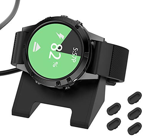 Charger Charging Dock for Garmin Vivoactive 3 4/Fenix 5 6 X S/Forerunner 955 945 935 255 245 /Garmin Instinct/Garmin fenix7s /fenix 7/fenix 7x Venu 2 plus/GarminMove Sport epix,with 5 Dust Plugs