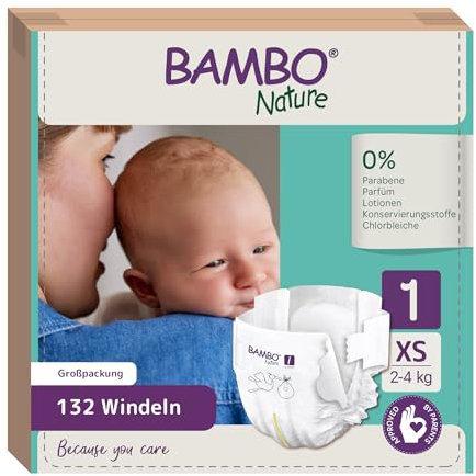 Bambo Nature Premium Eco Couches pour nouveau-né Taille 1 (2-4kg)