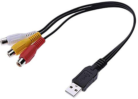 Senmubery 1 Pc Usb Spina Maschio un 3 Rca Adattatore Audio Video Converter Av un/V Cavo Usb un Rca Cavo per Hdtv Tv Cavo Televisore
