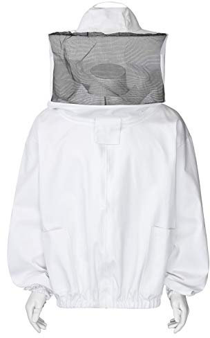Germerott Bienentechnik Imkerjacke mit Reißverschluss und abnehmbarer Hut Schleier Kombination (L)