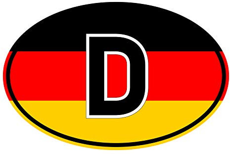 Generisch Aufkleber Länderkennzeichen Deutschland | Sticker | Flagge | PKW | Auto | Autoaufkleber