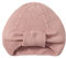 Nordic Coast® Baby Turban Strick – Baby Mütze Altrosa – 100% Oeko Tex Baumwolle – 6-12 Monate – Strickmütze Kopfbedeckung Mädchen