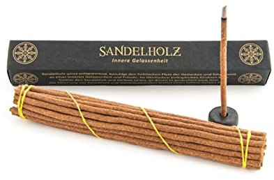 100% naturreine Tibetische Räucherstäbchen Tibetan Line ohne Bambusstab für Meditation, Entspannung, Rituale, 27 Rauchstäbchen mit Halter