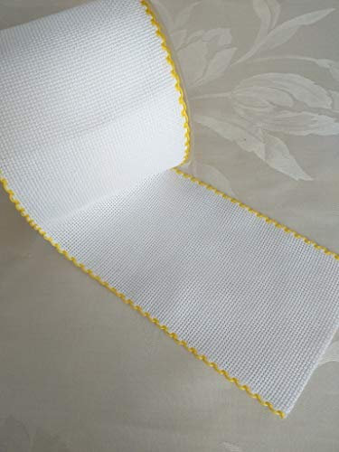 NASTRIFICIO ROSSI SAS Band Leinwand Aida Kreuzstich Hortensie (103 mm, gelb 003)