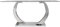 DRW Mesa de Comedor Rectangular de Metal y Cristal en Transparente y Cromado 160x90x75cm