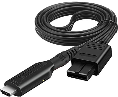 Adaptateur convertisseur N64 vers HDMI prend en charge la sortie audio vidéo HDMI, câble de liaison HDMI pour les modes N64, Plug and Play, prend en charge l'affichage HD 1080p/720p