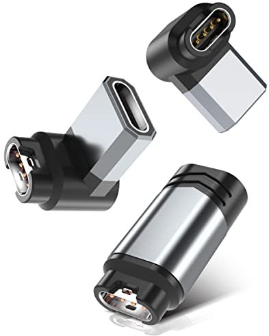 Itramax Winkel USB C auf Garmin Adapter 3Pack,90 Grad Typ C Buchse Garmin Ladeadapter Datentransfer für Garmin Watch Fenix 8 7 7S 7X 6 E Pro Solar,Venu,Epix,Forerunner 570 970 965 265 165 55,Instinct