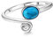 Roheafer Anneaux d'Orteil en Argent Sterling 925 pour Femmes Anneau de Manchette Ouvert et Réglable Bague à Anneaux pour Hommes, femmes et Filles, en Turquoise avec Nœud Celtique, Hypoallergénique