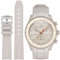 Stanchev Armband für Moonswatch Swatch,Silikon Ersatzband Armband Verstellbares Weiches Silikonband, Uhrenarmband Armbänder Sports Wrist Band für Omega X Swatch Armband zubehör (Beige)