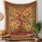 Wandteppich für Schlafzimmer, 127X152 cm, mehrfarbige Wandteppiche, Baum des Lebens, Wandbehang, Wandteppiche,Baumwolle, Strandüberwurf, Boho-Bohemian-Decke für Zuhause, Wohnzimmer, Dekoration